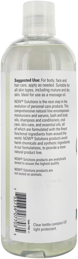 NOW Solutions, Liquid Coconut Oil, Light and Nourishing, Promotes Healthy-Looking Skin and Hair, 16-Ounce - 24hrsmart