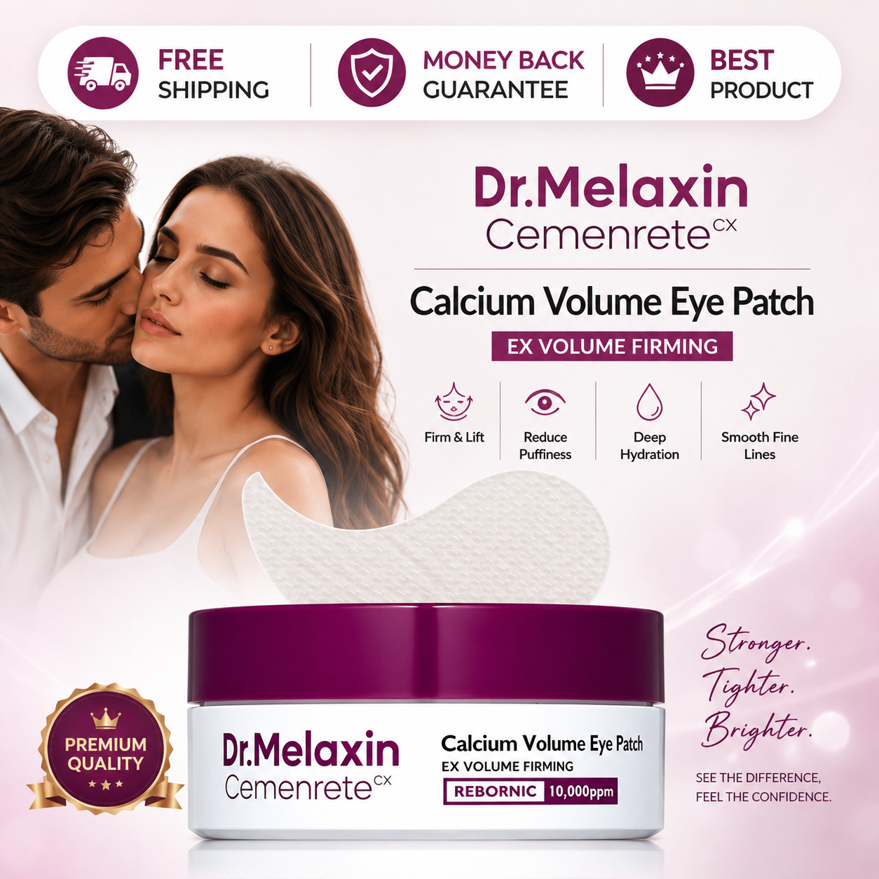 Dr. Melaxin Cemenrete Calcium Eye Patches 60 count for firming and under-eye care