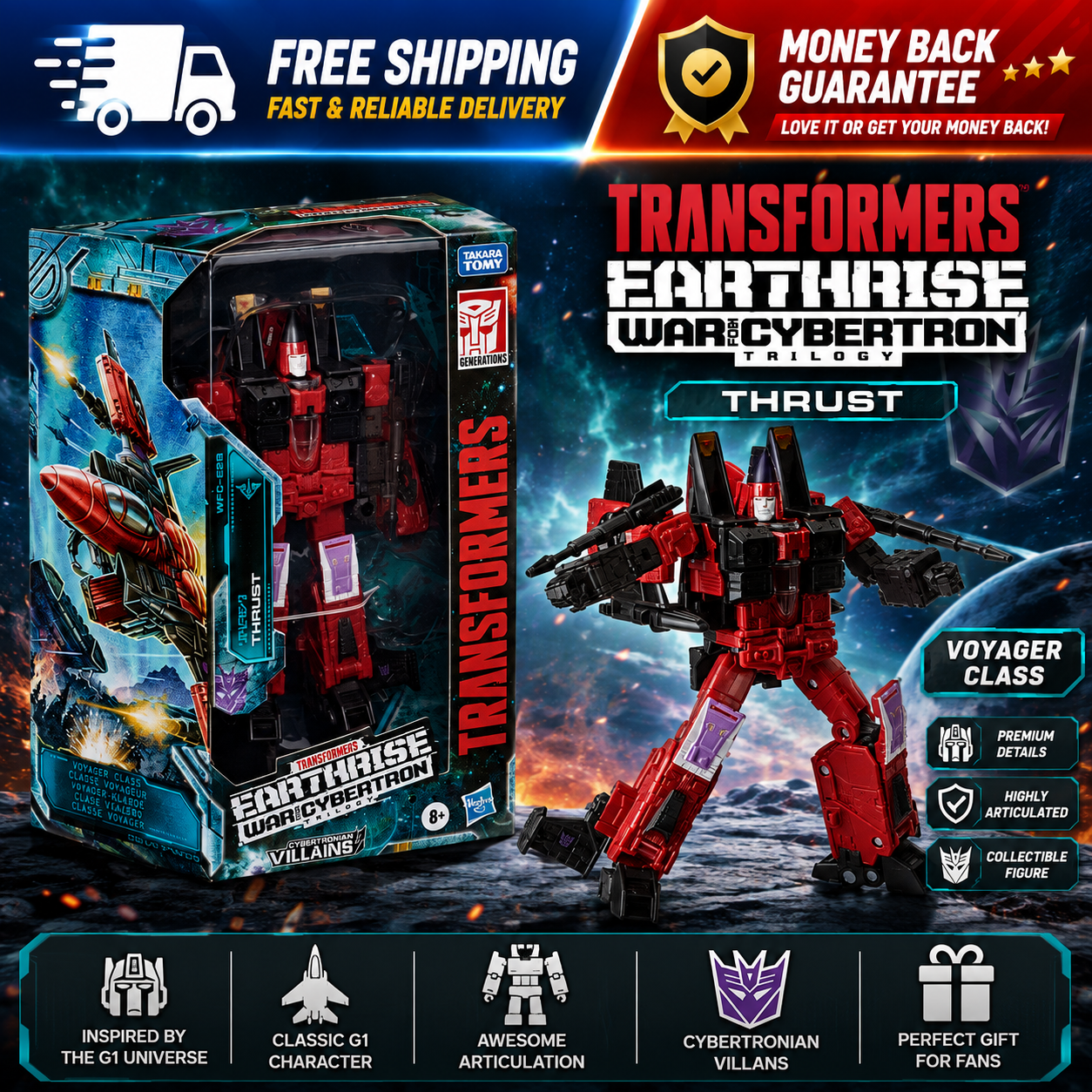 Transformers Generations War for Cybertron Earthrise Voyager WFC-E26 N-A1R5S3 - 24hrsmart