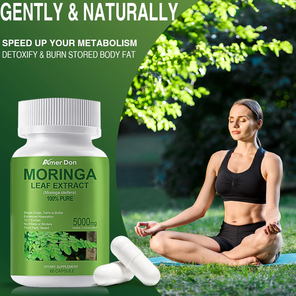 Organic Moringa capsules daily superfood nutritional supplement