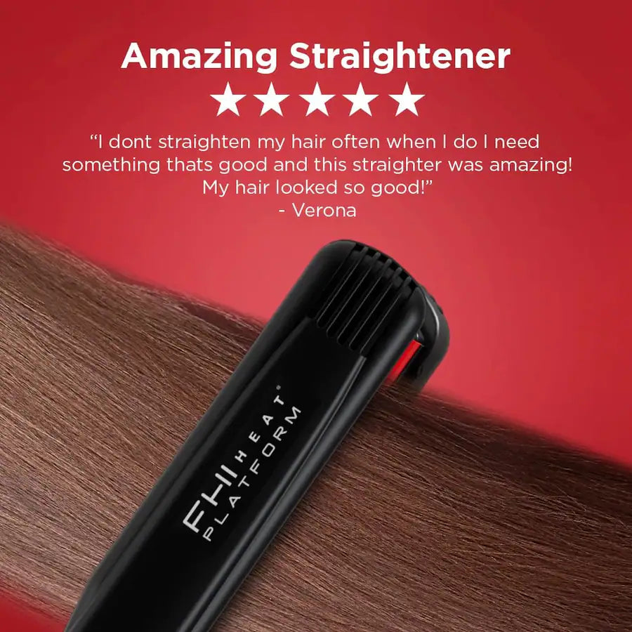 FHI Heat Signature Hair Straightener Straightening Ceramic Flat Iron Black 1.25" - 24hrsmart
