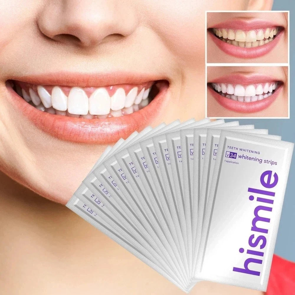 Hismile V34 Teeth Whitening Strips – 14 Pack - 24hrsmart