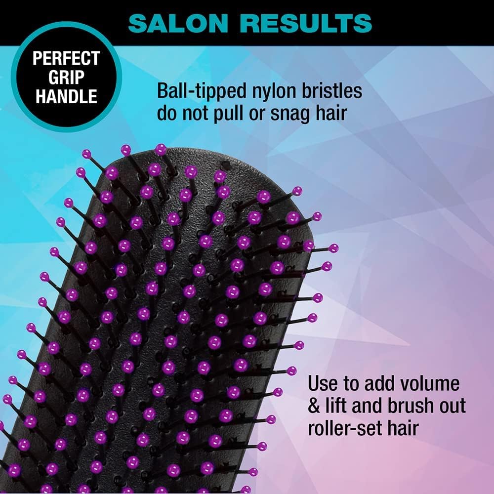 Conair Salon Results Hairbrush for Men and Women, Hairbrush for Everyday Brushing with Nylon Bristles, Color May Vary, 1 Pack - 24hrsmart