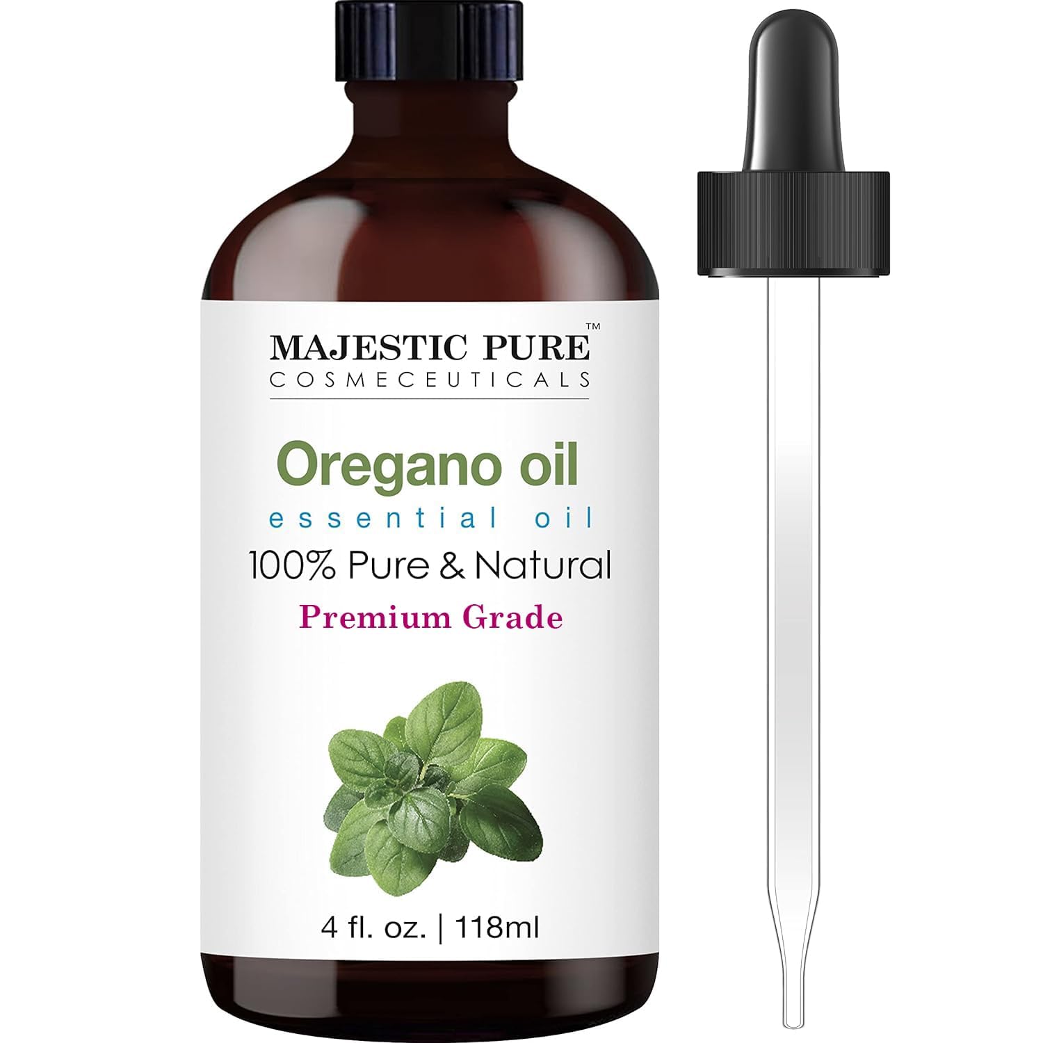 MAJESTIC PURE Oregano Essential Oil | 100% Pure and Natural Oregano Oil | Premium Grade Essential Oils for Hair Care, Home Diffusers, Skin, Aromatherapy, Massage and Humidifiers | 4 Fl Oz 24hrsmart