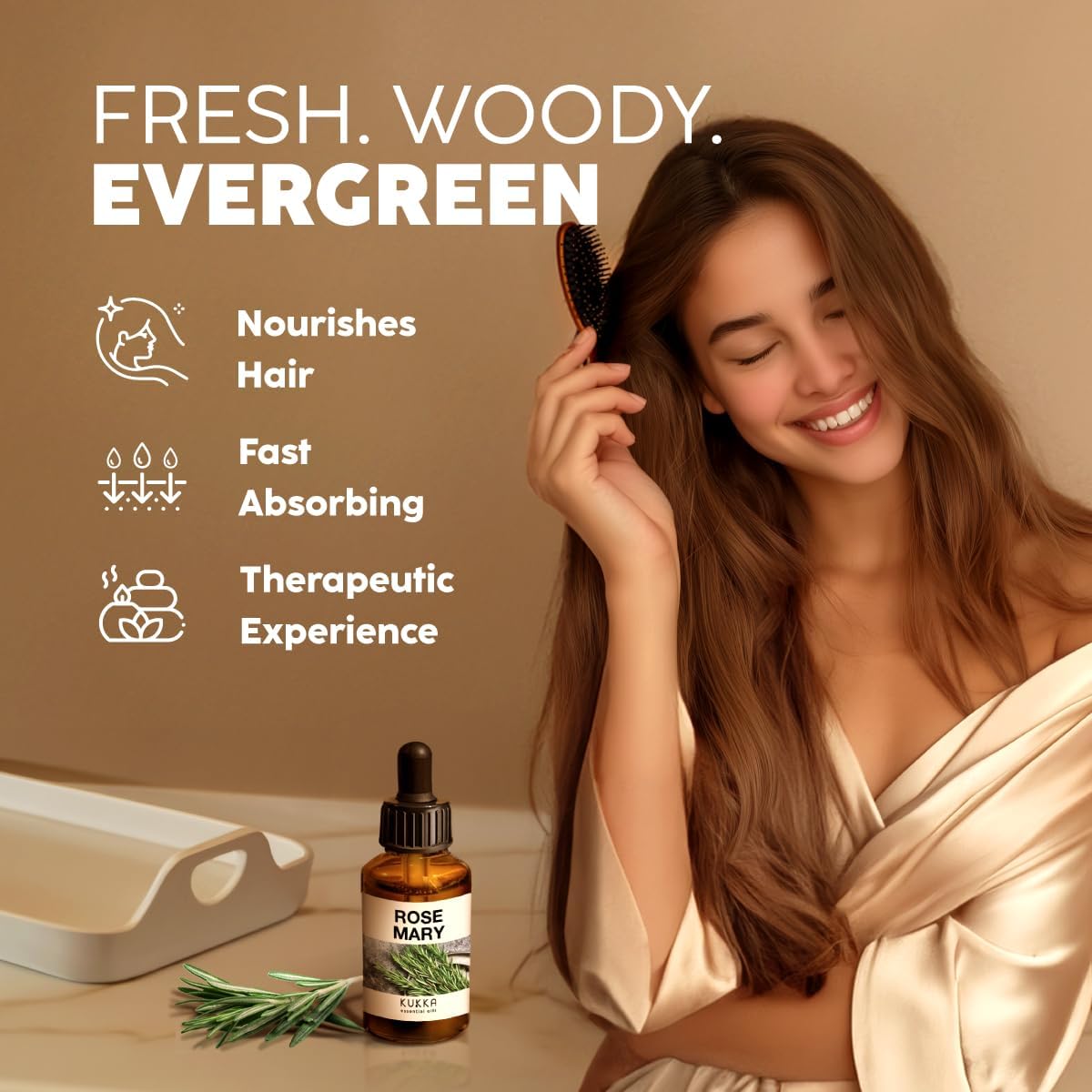 100% Pure & Natural Rosemary Oil for Hair, Skin, Aromatherapy & DIY Soap Making (4 Fl Oz / 118 ml) 24hrsmart