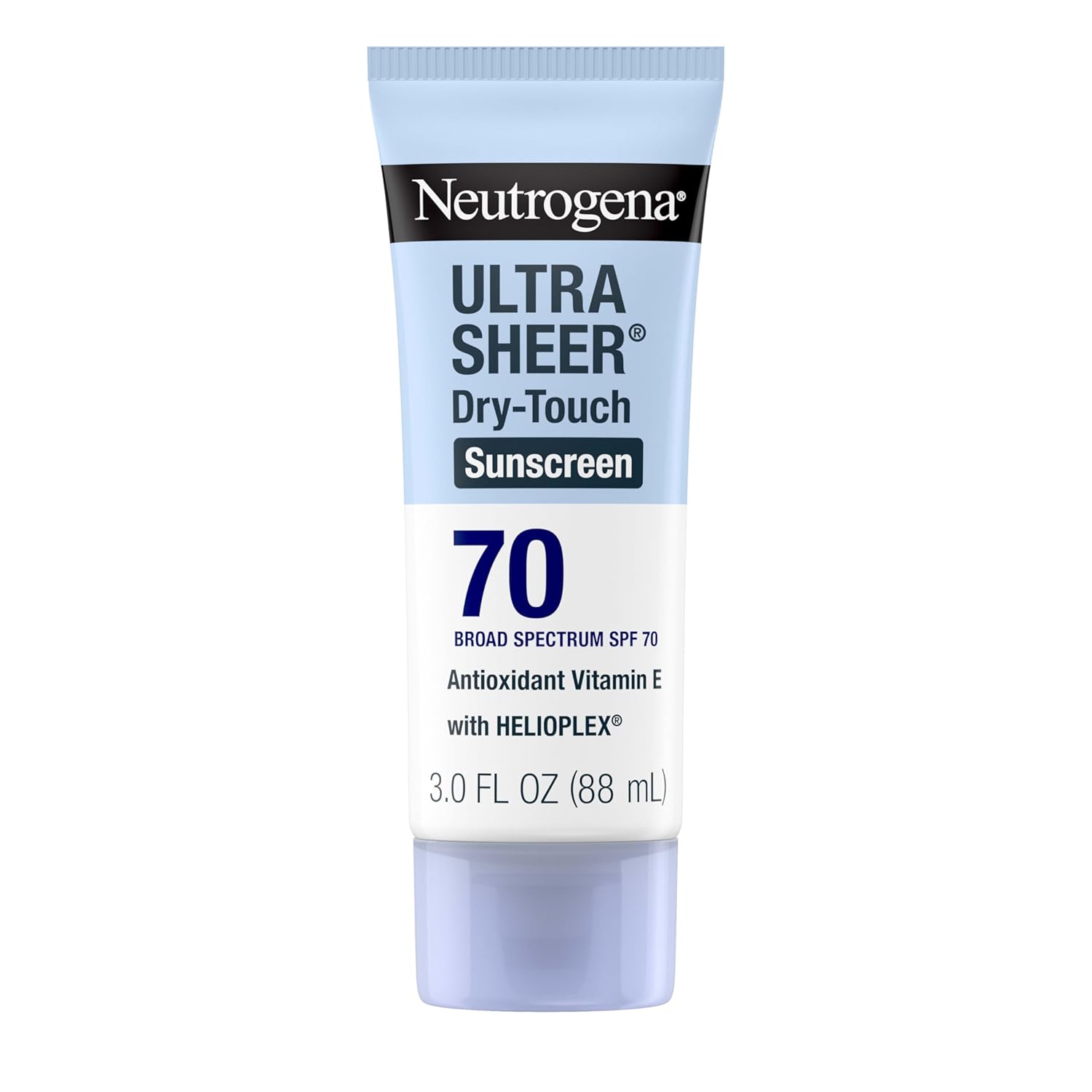Neutrogena Ultra Sheer Dry-Touch Water Resistant and Non-Greasy Sunscreen Lotion with Broad Spectrum SPF 70, 3 Fl Oz (Pack of 1) 24Hr Smart