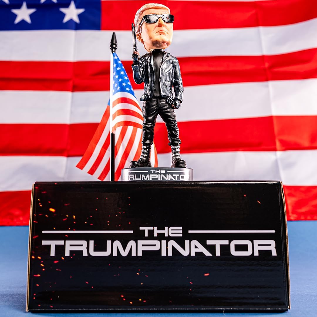 Donald Trump Collectibles - Proud Patriots The Trumpinator: Donald Trump 2024 Bobblehead for Trump Supporters and Patriotic Americans | The #1 Trump Gifts 24hrsmart