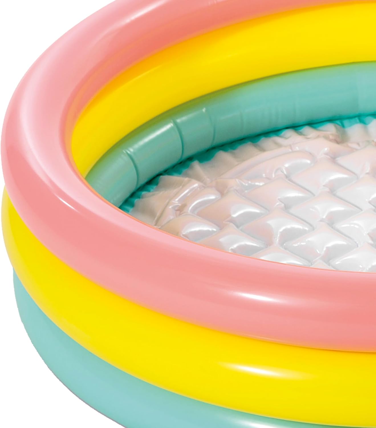 Intex 34" x 10" Sunset Glow Inflatable Round Baby Pool with 3-Ring Design for Ages 1-3 24hrsmart