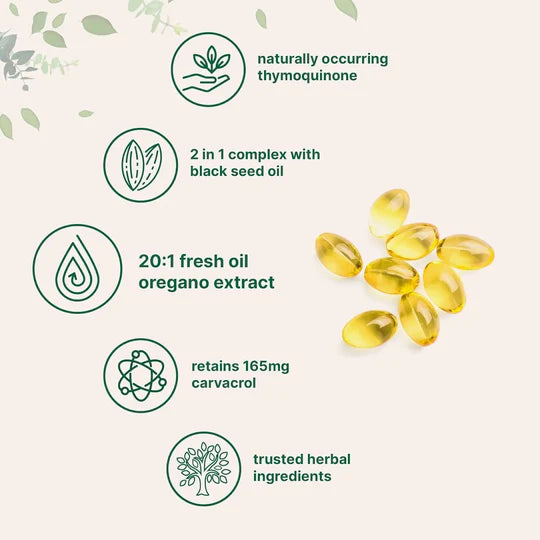 Powerful Immune Support Oil of Oregano and Black Seed Oil