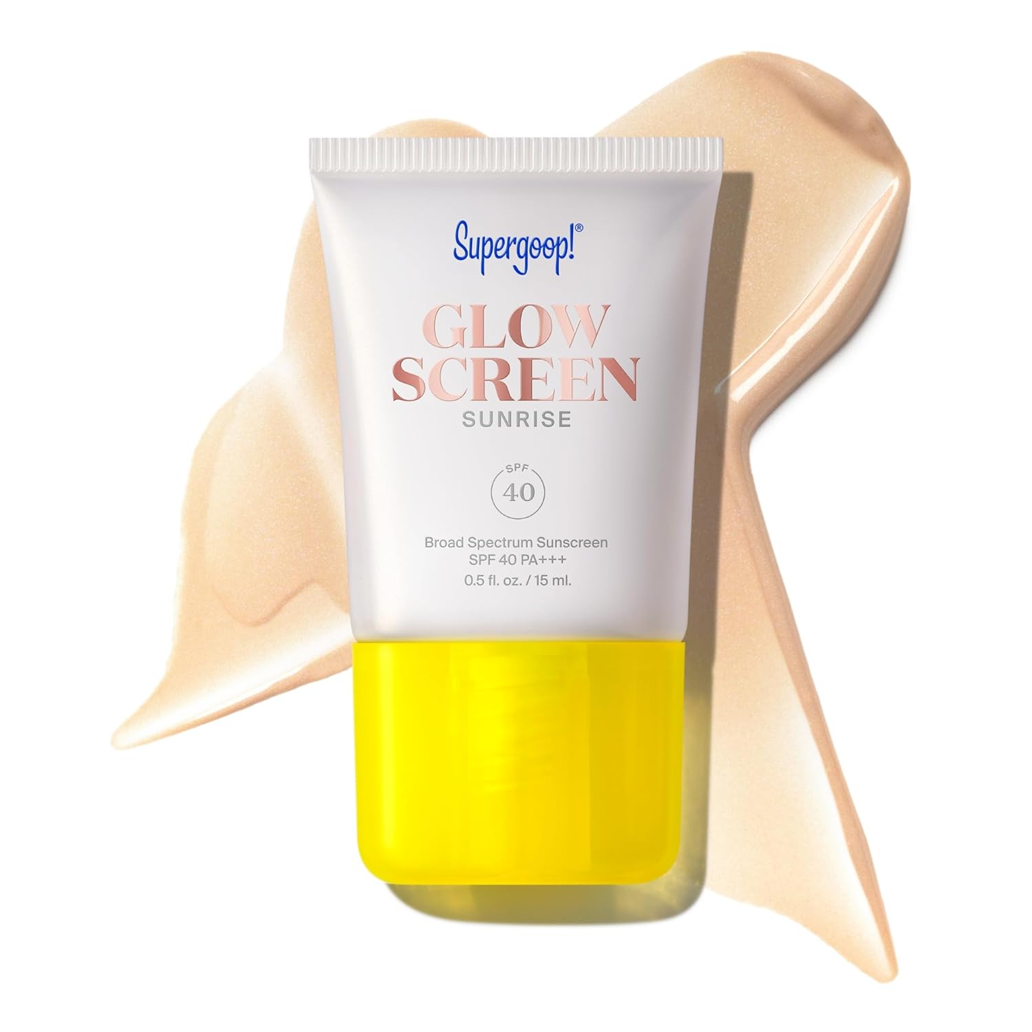 Supergoop! Glowscreen (SPF 40) - 0.5 fl oz - Glowy Primer + Broad Spectrum Tinted Sunscreen - Helps Filter Blue Light - Hydration - Hyaluronic Acid & Vitamin B5 24hrsmart