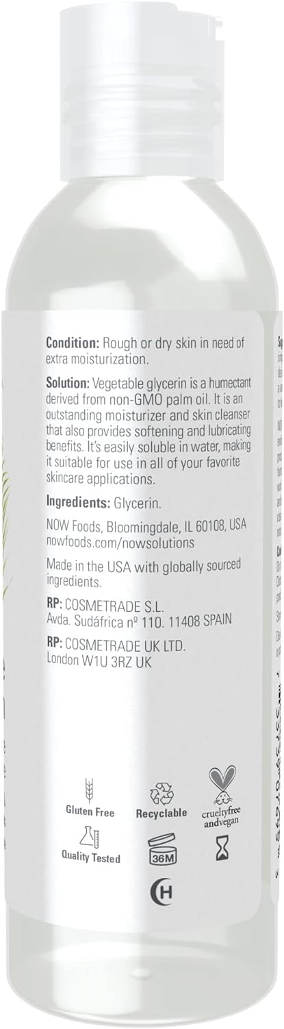 NOW Foods Vegetable Glycerin, 4 fl. oz. 24Hr Smart