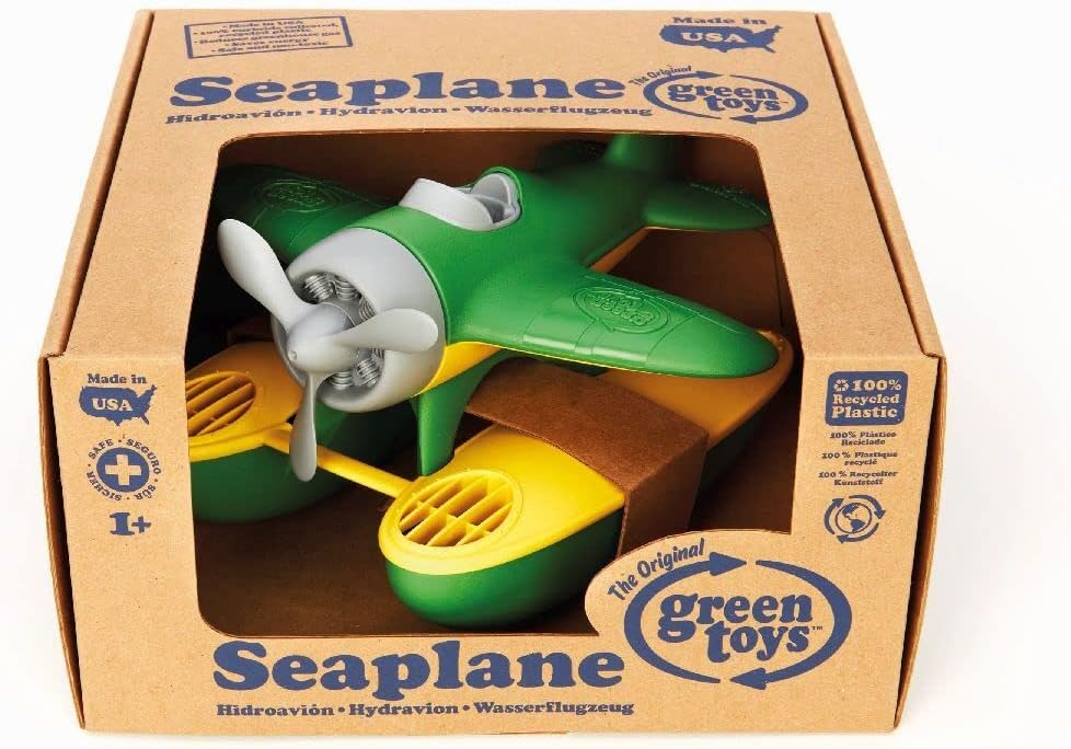 Green Toys Seaplane in Green Color - BPA Free, Phthalate Free Floatplane for Improving Pincers Grip. Toys and Games ,9 x 9.5 x 6 inches 24Hr Smart