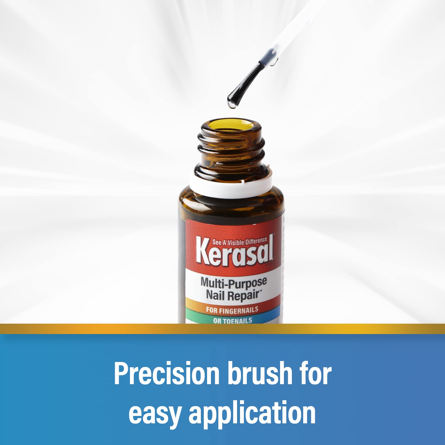 Kerasal Multi-Purpose Nail Repair, Nail Solution for Discolored and Damaged Nails, 0.43 fl oz 24Hr Smart