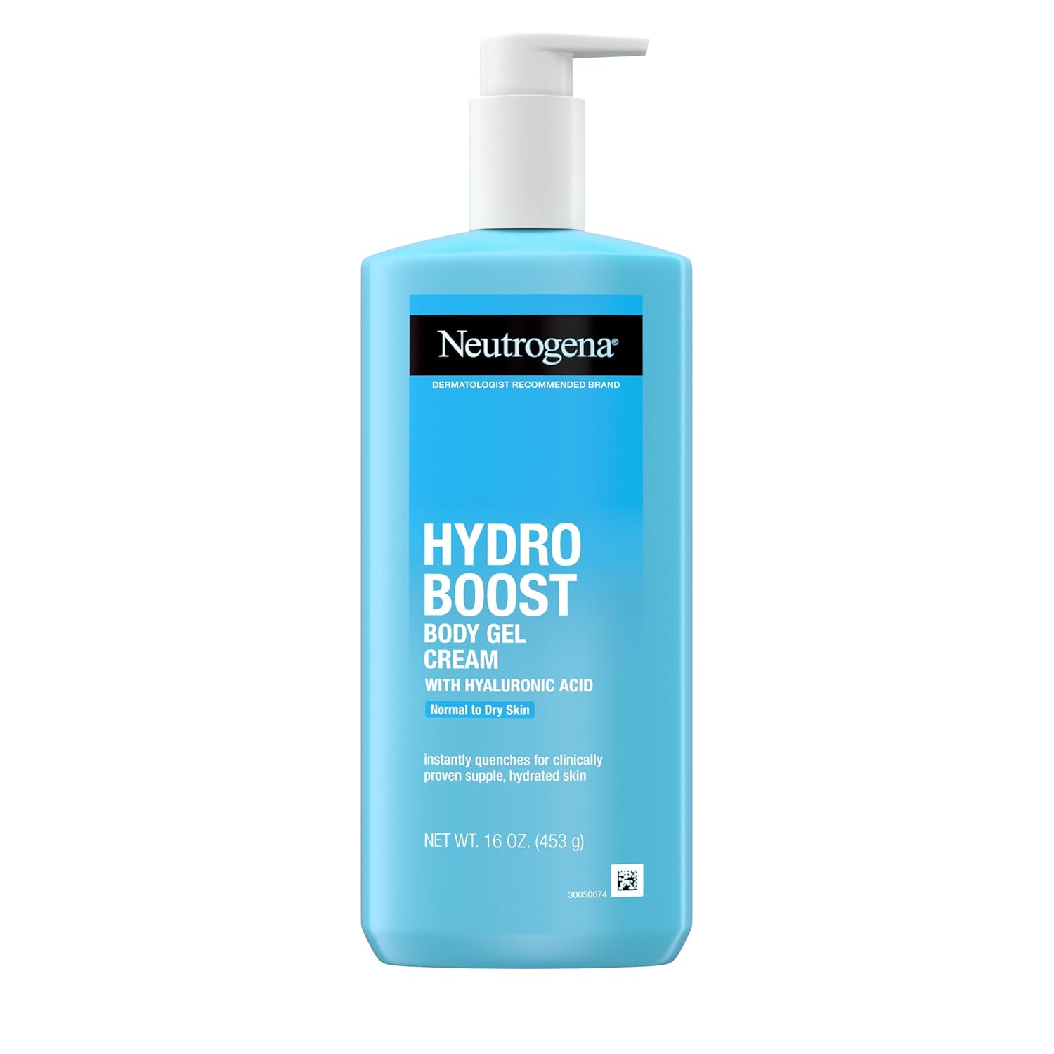 Neutrogena Hydro Boost Body Gel Cream, Hydrating Body Lotion with Hyaluronic Acid for Normal to Dry Skin, Lightweight Fragrance-Free Hyaluronic Acid Moisturizer, 16 OZ 24hrsmart