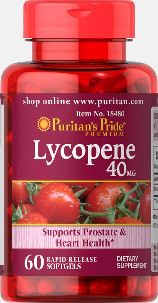 Puritan's Pride Lycopene 40 mg - 60 Softgels 24Hr Smart