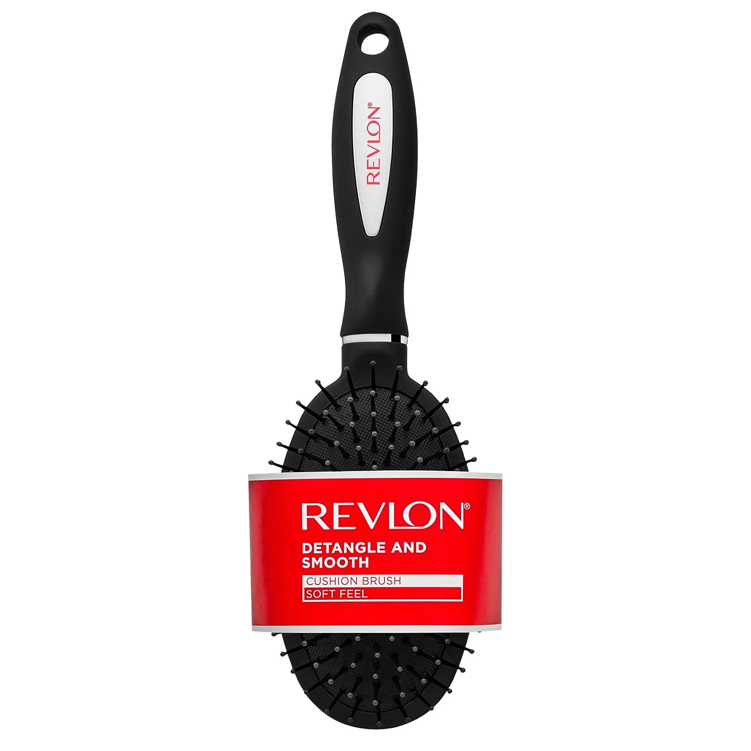 REVLON Detangle & Smooth Black Cushion Hair Brush - 24hrsmart