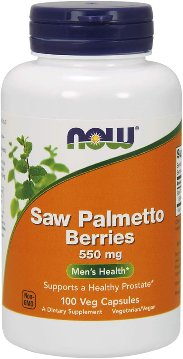 NOW Foods Saw Palmetto Berries, 550 mg, 100 Veg Capsules 24Hr Smart