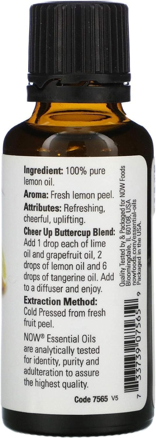 NOW Foods Lemon Oil, 1 fl. oz. 24Hr Smart