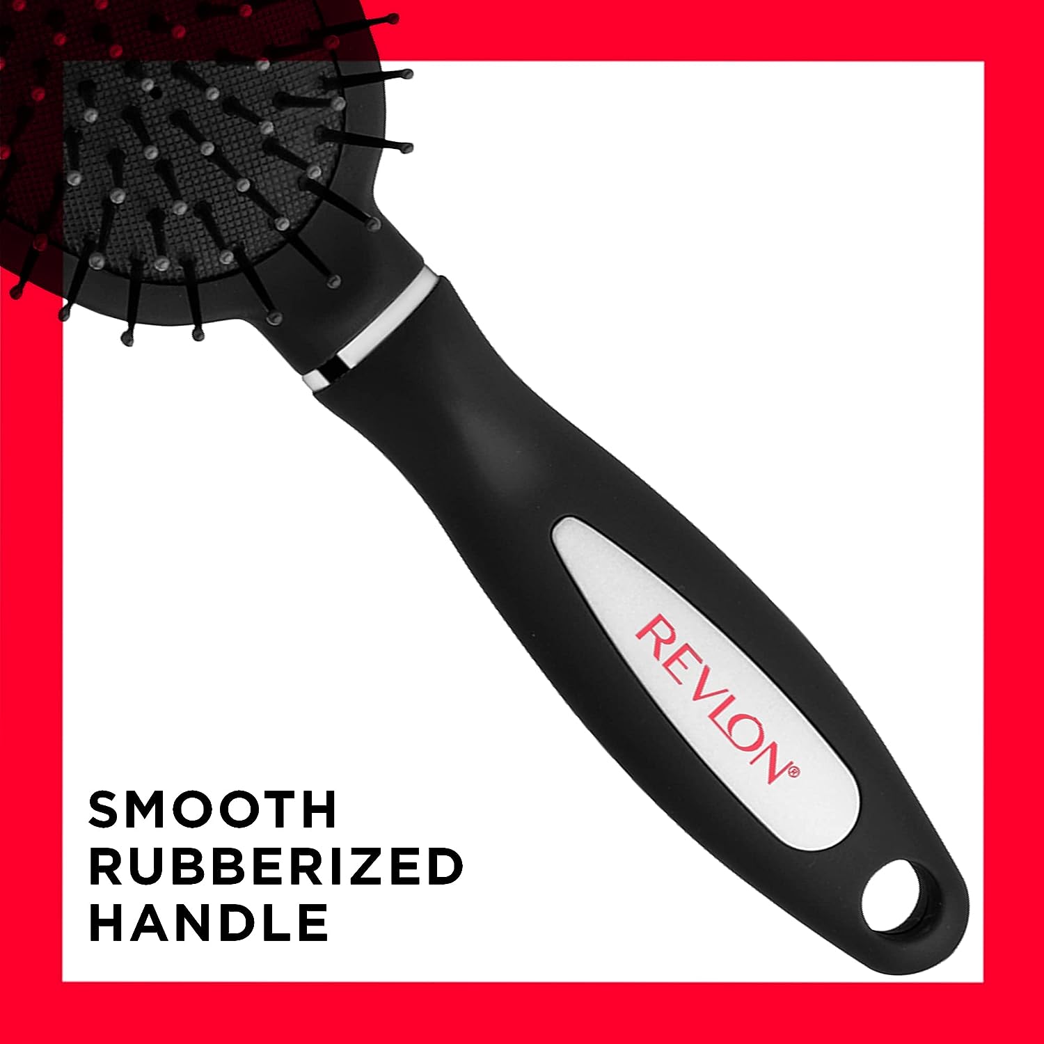 REVLON Detangle & Smooth Black Cushion Hair Brush - 24hrsmart