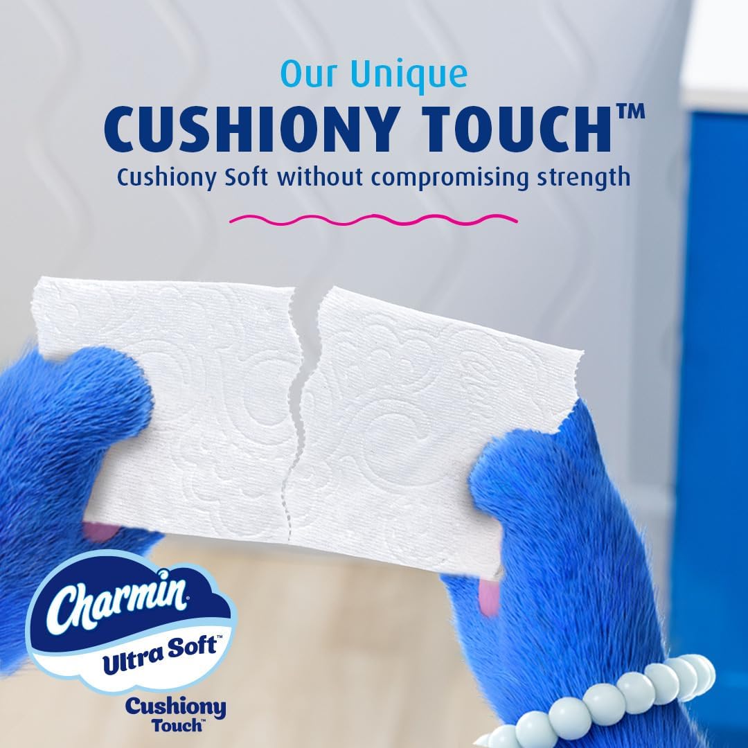 Charmin Ultra Soft Cushiony Touch Toilet Paper, 24 Family Mega Rolls = 123 Regular Rolls 24hrsmart