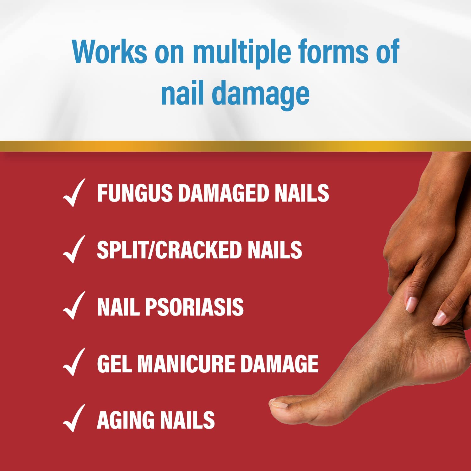 Kerasal Multi-Purpose Nail Repair, Nail Solution for Discolored and Damaged Nails, 0.43 fl oz 24Hr Smart