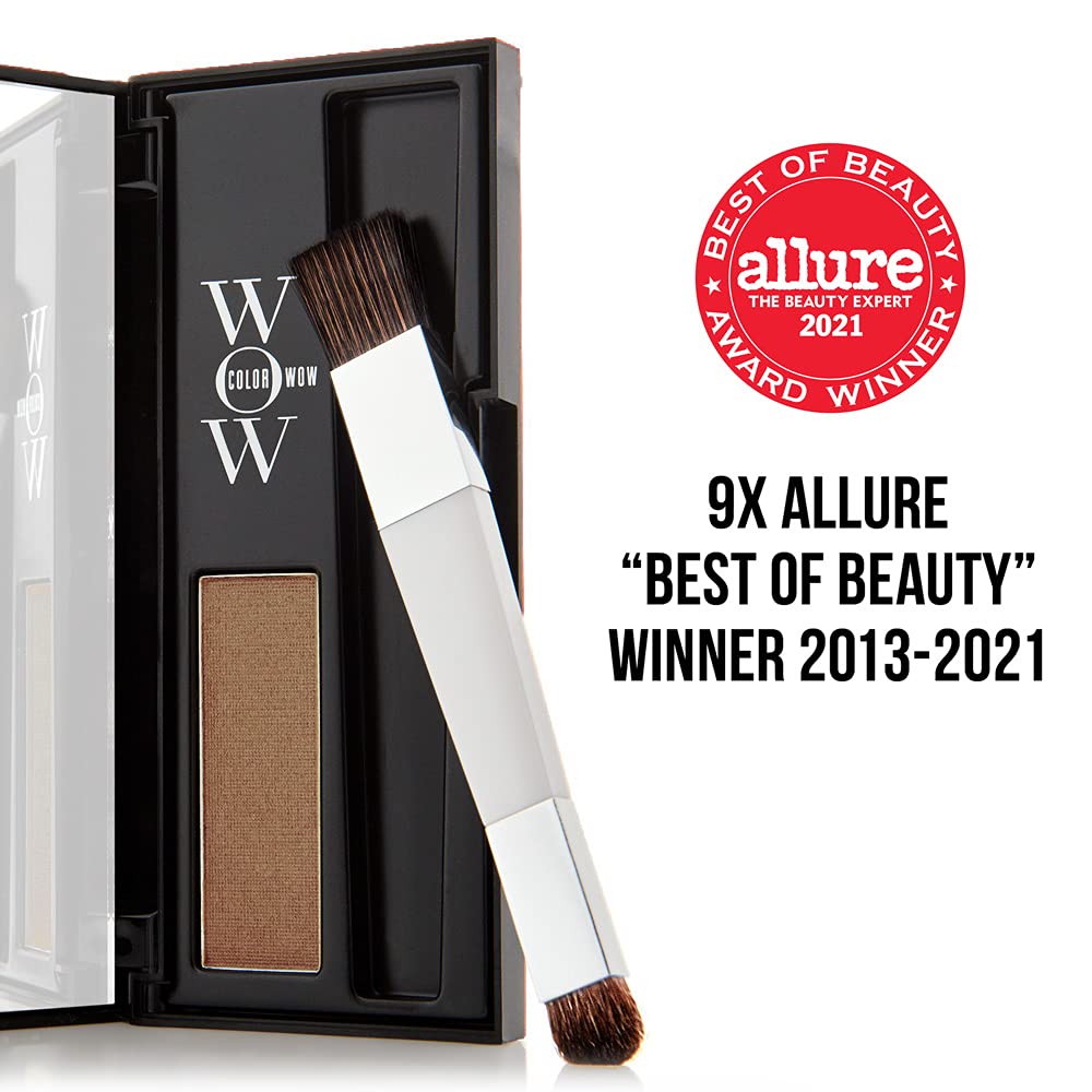 COLOR WOW Root Cover Up – Instantly cover greys + touch up highlights, create thicker-looking hairlines, water-resistant, sweat-resistant root concealer- No mess multi-award-winning root touch up - 24hrsmart