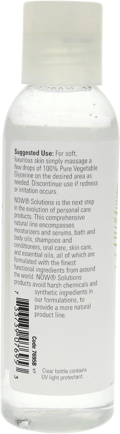 NOW Foods Vegetable Glycerin, 4 fl. oz. 24Hr Smart