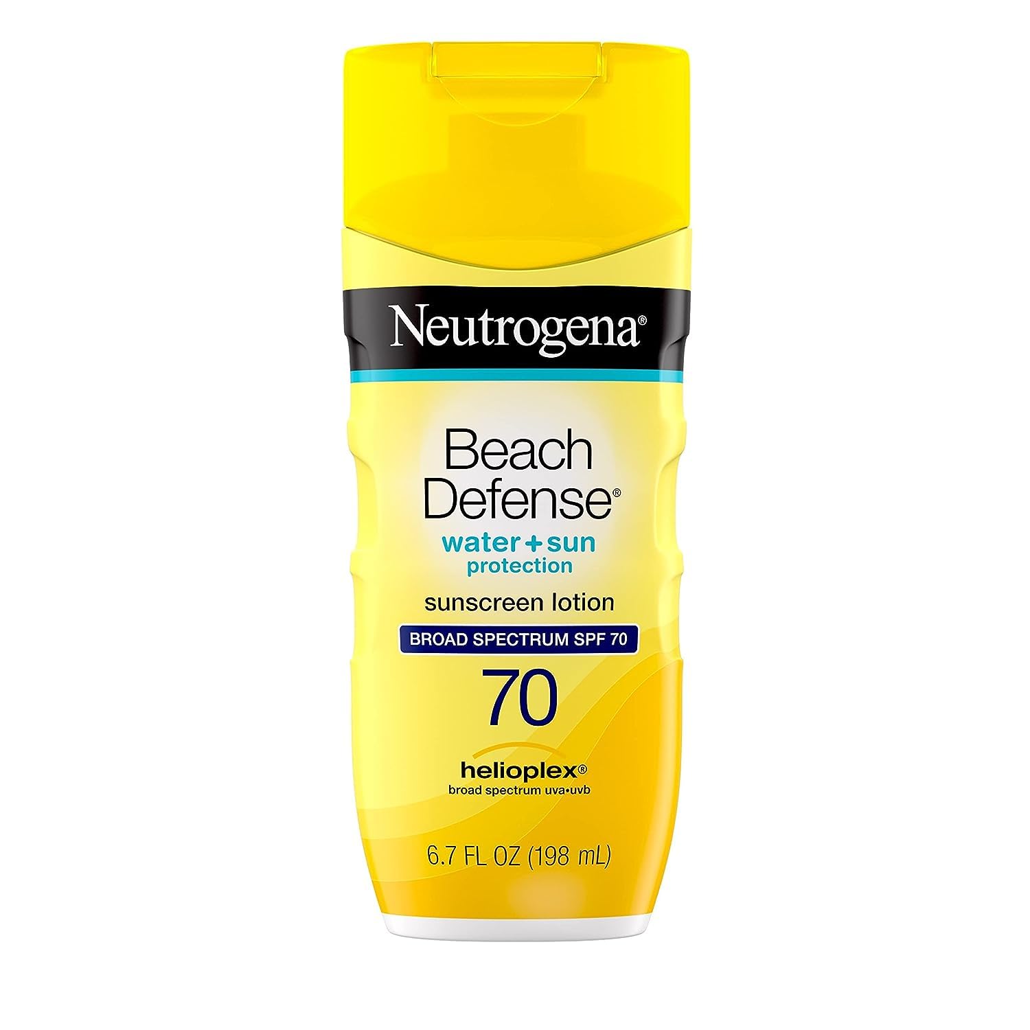 Neutrogena Beach Defense Water-Resistant Face & Body SPF 70 Sunscreen Lotion with Broad Spectrum UVA/UVB Protection, Oil-Free Fast-Absorbing Sunscreen Lotion, Oxybenzone-Free, 6.7 oz - 24hrsmart