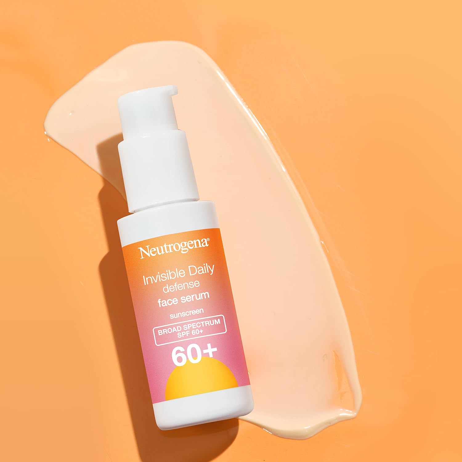 Neutrogena Invisible Daily Defense Face Serum with Broad Spectrum SPF 60+ to Help Even Skin Tone, Oil-Free, Non-Greasy, Antioxidant Complex for Environmental Aggressors, 1.7 fl. Oz - 24hrsmart