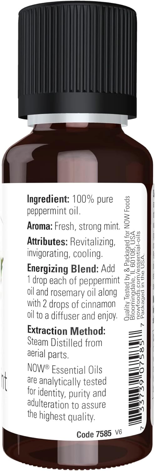 Now Essential Oils Peppermint oil, 1 oz. 24Hr Smart