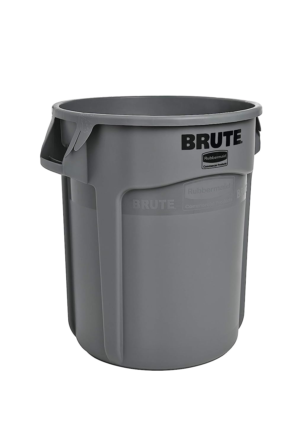 Rubbermaid Commercial Products BRUTE Heavy-Duty Round Trash/Garbage Can, 10-Gallon, Gray, Outdoor Waste Container for Home/Garage/Bathroom/Outdoor/Driveway