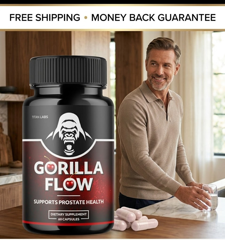 Gorilla Flow Advanced Male Support Supplement GorillaFlow 120 Capsules (2 Pack) - 24hrsmart
