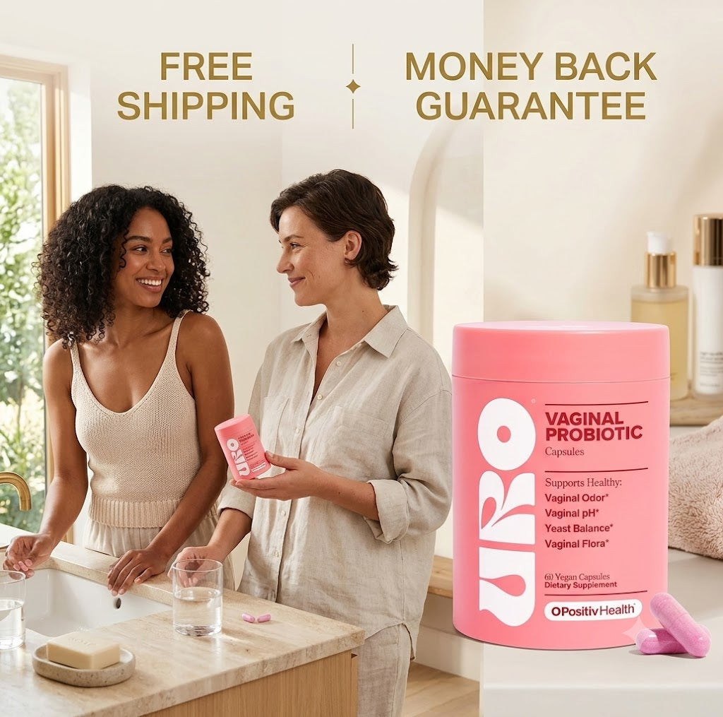 URO O Positiv Vaginal Probiotics for Women pH Balance with Prebiotic - 2 PACK - 24hrsmart