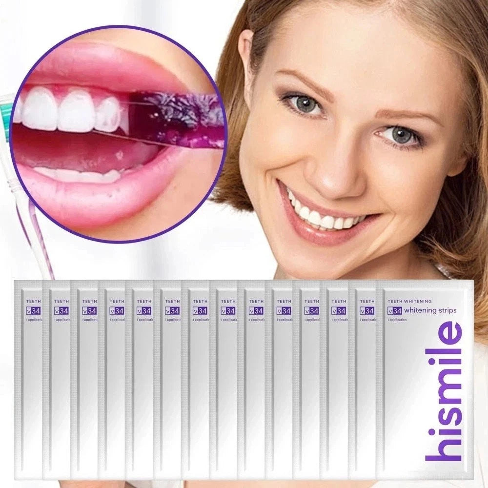 Hismile V34 Teeth Whitening Strips – 14 Pack - 24hrsmart