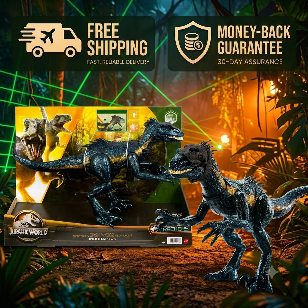 Jurassic World Dino Trackers Track 'N Attack INDORAPTOR 16" N-A1R2S2 - 24hrsmart