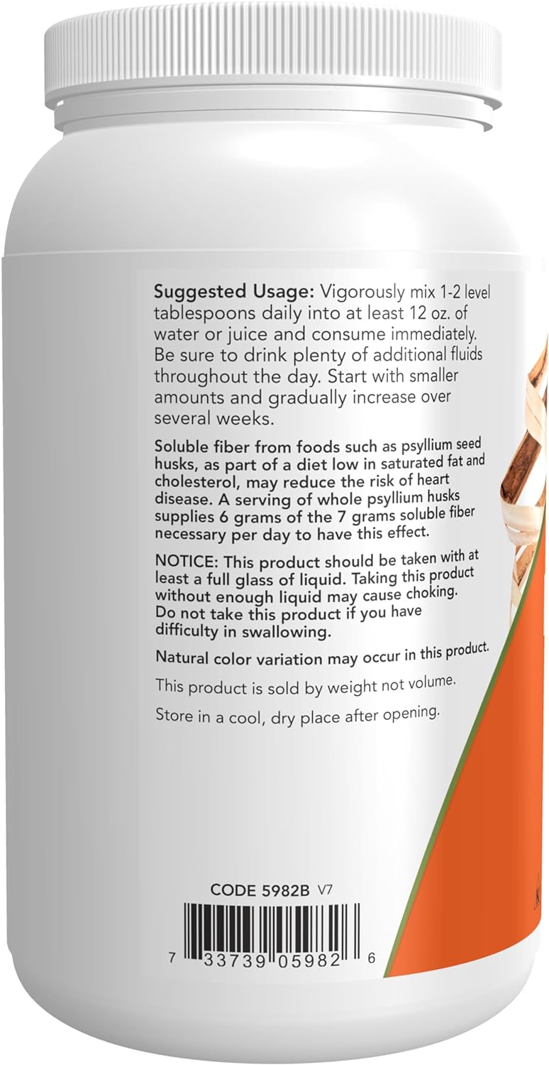 NOW Foods Psyllium Husks, Whole, 24 oz. 24Hr Smart