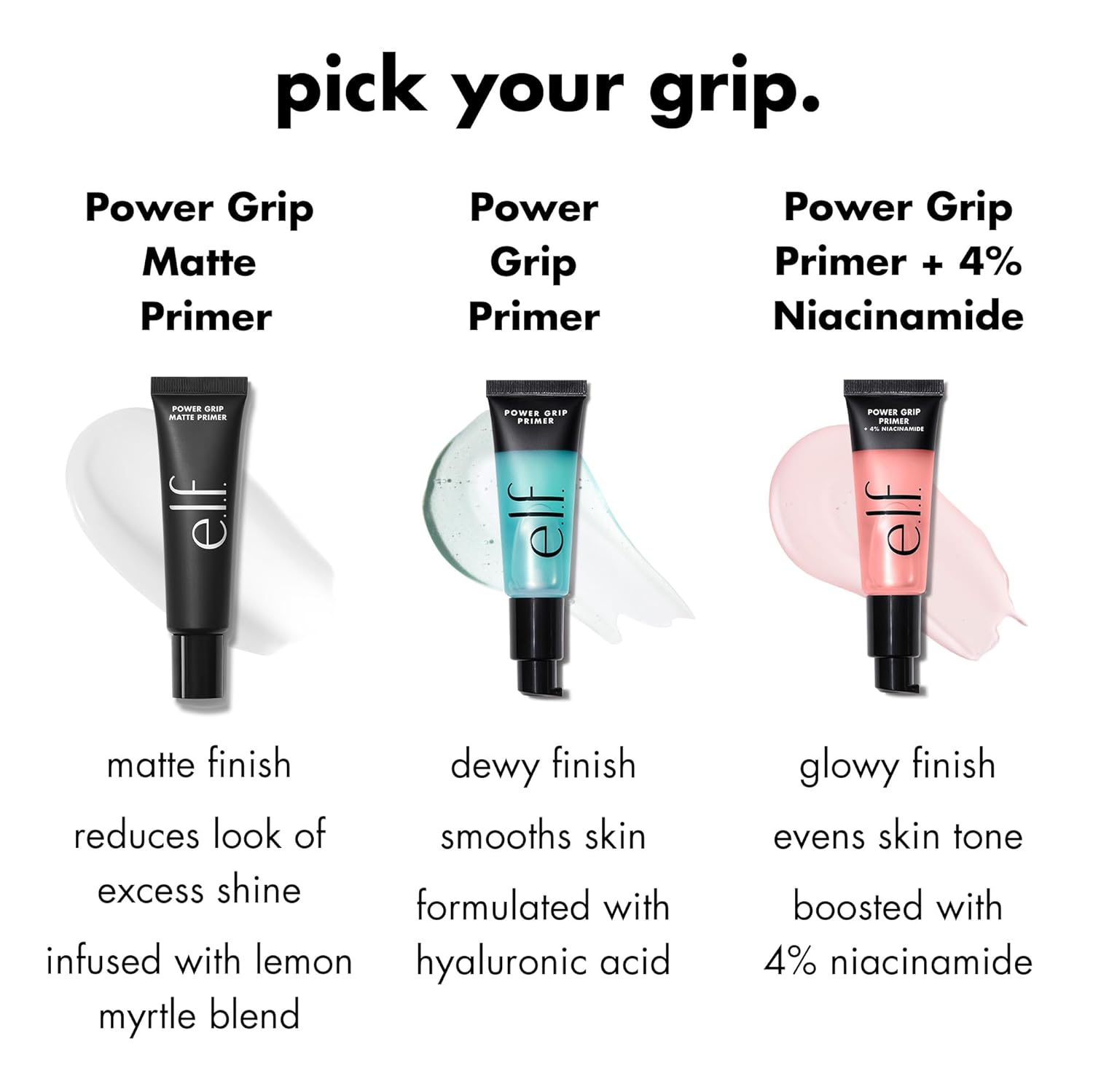 e.l.f. Power Grip Primer, Gel-Based & Hydrating Face Primer For Smoothing Skin & Gripping Makeup, Moisturizes & Primes 24Hr Smart