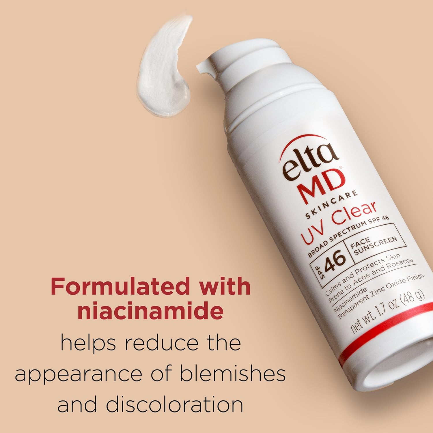 EltaMD UV Clear Face Sunscreen SPF 46, Oil Free Sunscreen with Zinc Oxide, Dermatologist Recommended Sunscreen 24hrsmart