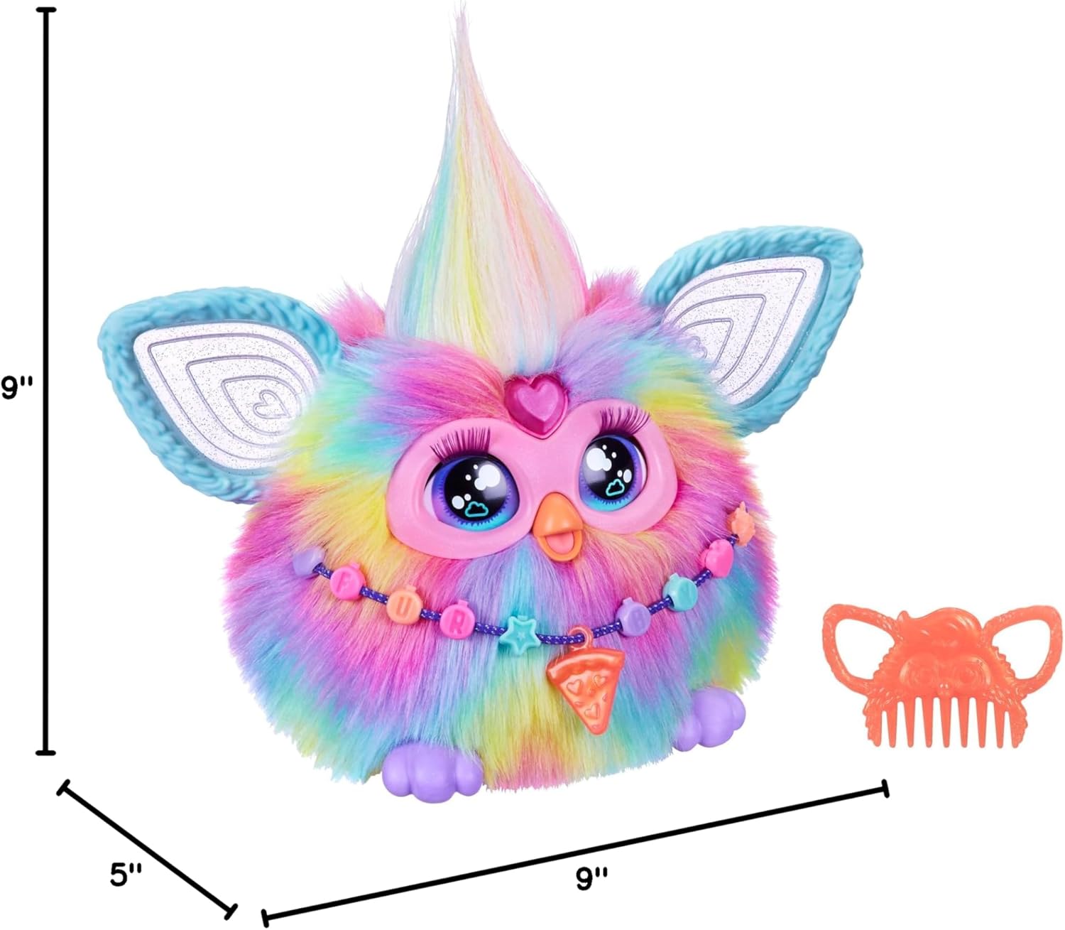 Furby, 15 Fashion Accessories, Interactive Plush Toys for 6 Year Old Girls & Boys & Up, Voice Activated Animatronic 24Hr Smart