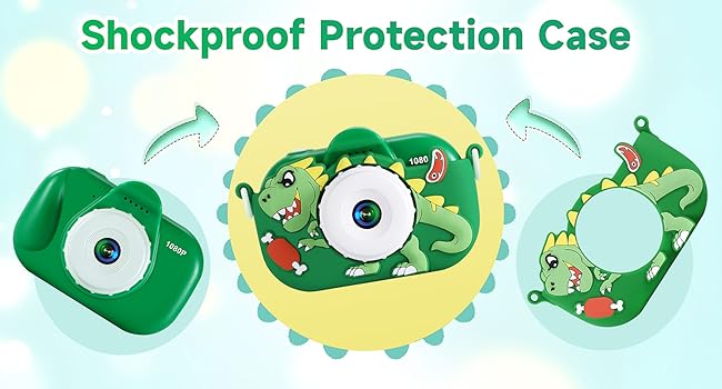 Kids Camera Boys Toys for 3 4 5 6 7 8 9 Years Old Boys, 48MP Dual Lens Kids Digital Camera Toddler Camera Christmas Birthday Gifts, 1080P HD Video Selfie Camera with 32G SD Card 24hrsmart