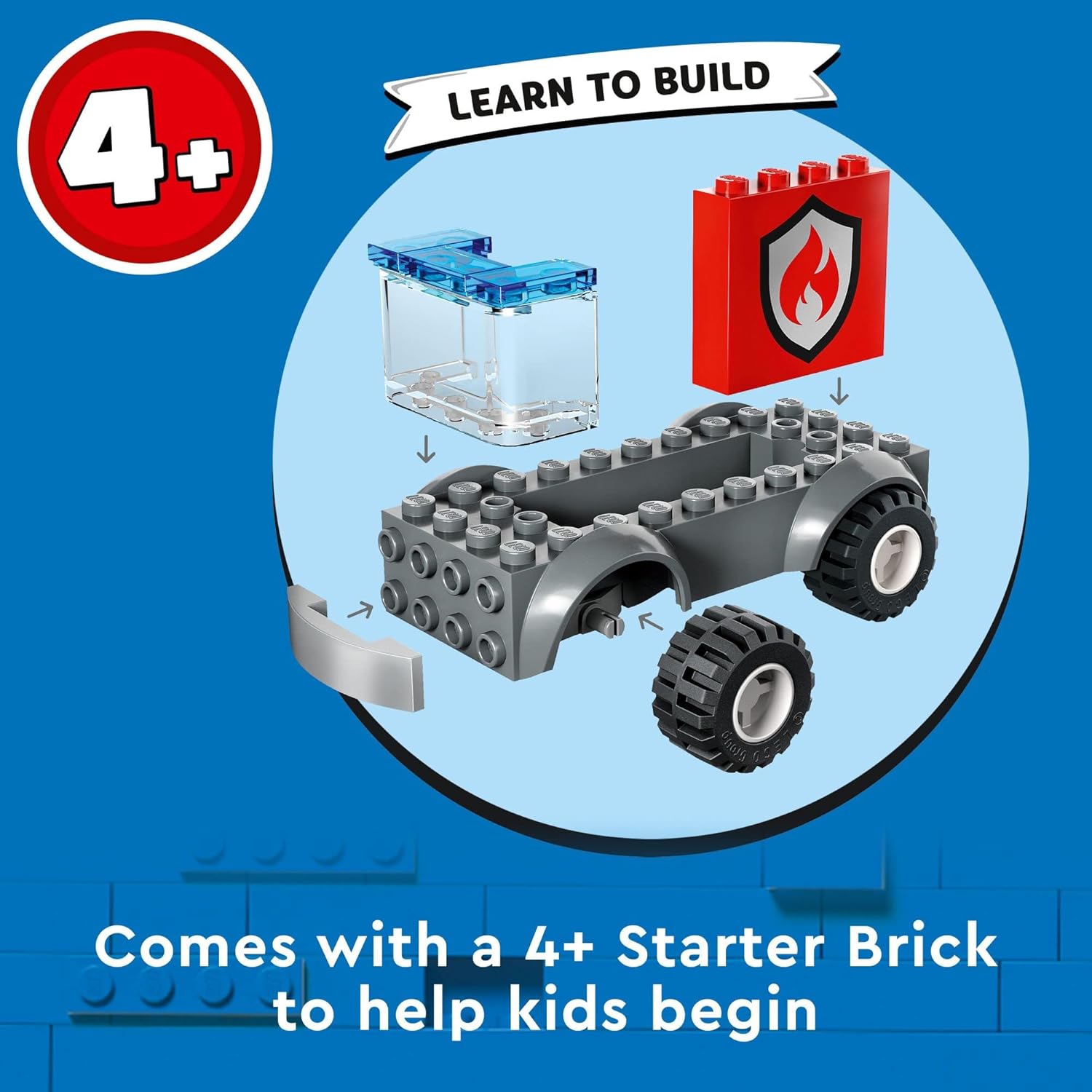 Lego City Fire Station and Fire Engine 60375, Pretend Play Fire Station with Firefighter Minifigures, Educational Vehicle Toys for Kids Boys Girls Age 4+ 24Hr Smart