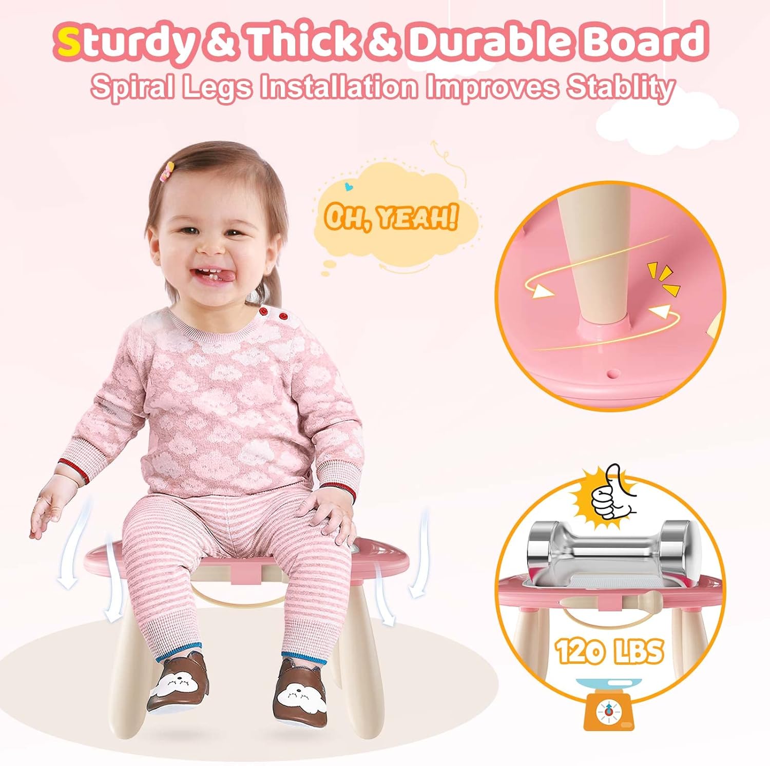 Kikidex Magnetic Drawing Board, Toddler Girl Toys for 1-2 Year Old, Doodle Board Pad Learning and Educational Toys for 1 2 3 Year Old Baby Kids Birthday Gift(Soft Pink) 24hrsmart