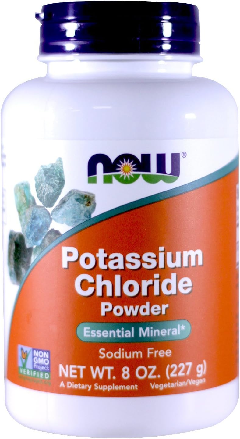 NOW Foods Potassium Chloride Powder, 365 mg, 8 oz. 24Hr Smart