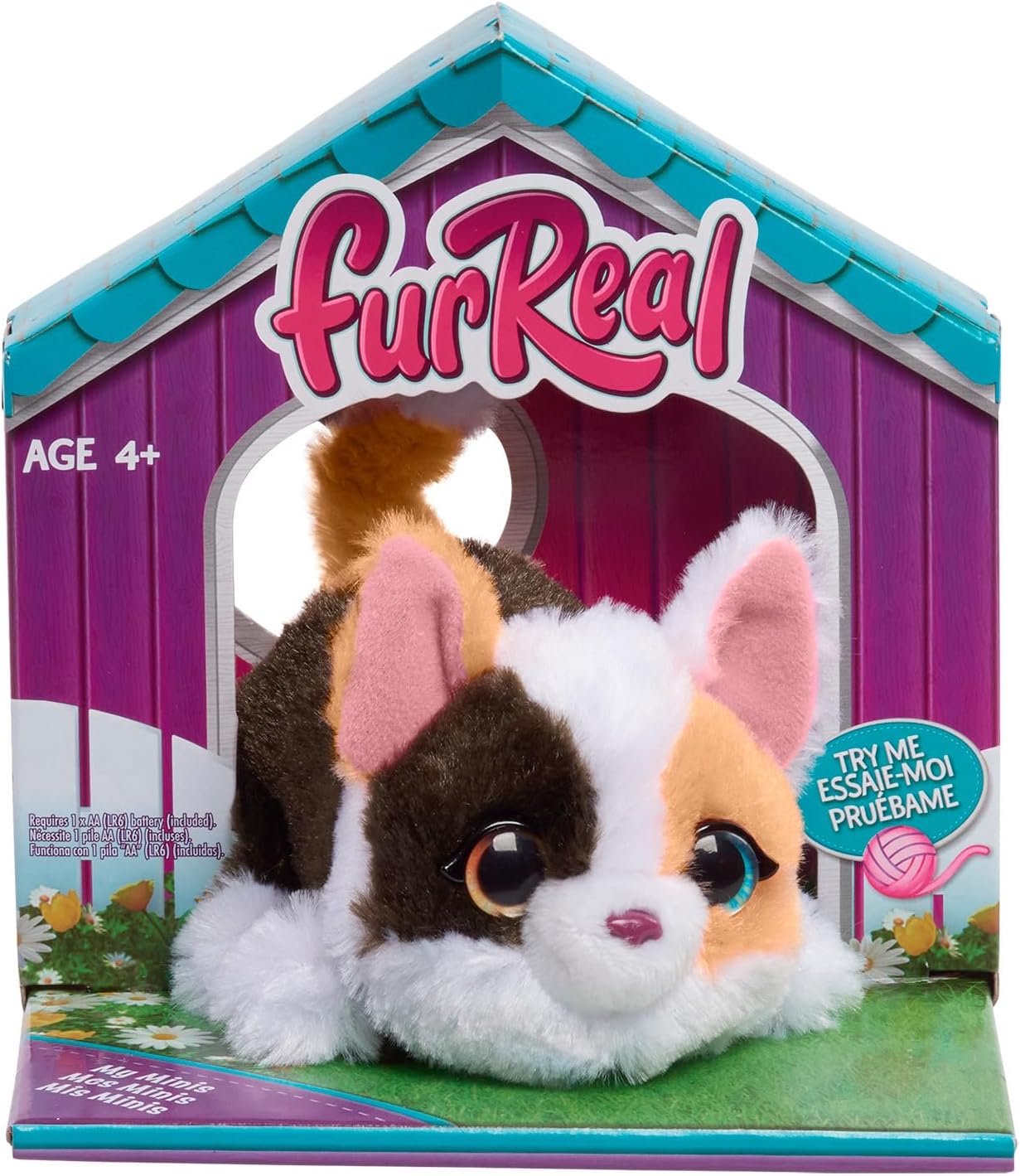 furReal My Minis Kitty Interactive Toy, Small Plush Kitty with Motion, Stuffed Animals, Kids Toys for Ages 4 Up by Just Play 24Hr Smart