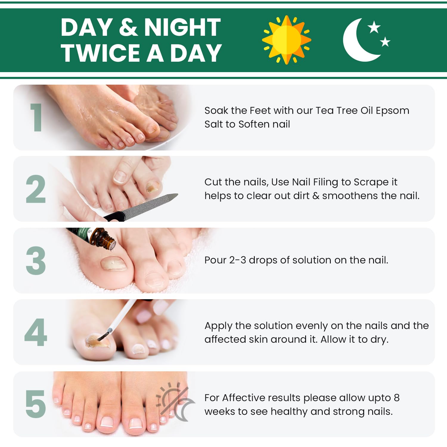 Toenail Fungus Treatment Extra Strength - Best nail fungus treatment for fingernails, nail repair, toenail softener, yellow toenail treatment, ingrown nails and foot fungus treatment extra strength 24Hr Smart