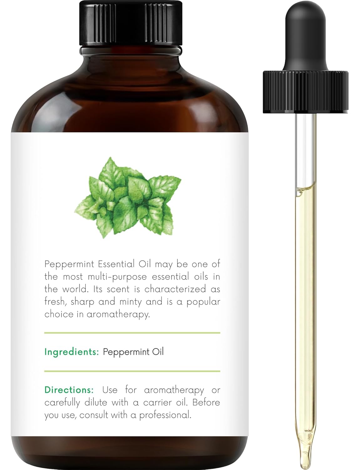Handcraft Blends Peppermint Essential Oil - Huge 4 Fl Oz - 100% Pure and Natural - Premium Grade Essential Oil for Diffuser and Aromatherapy 24Hr Smart