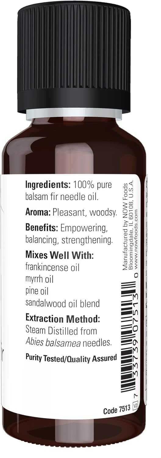NOW Foods Balsam Fir Needle Oil, 1 fl. oz. 24Hr Smart