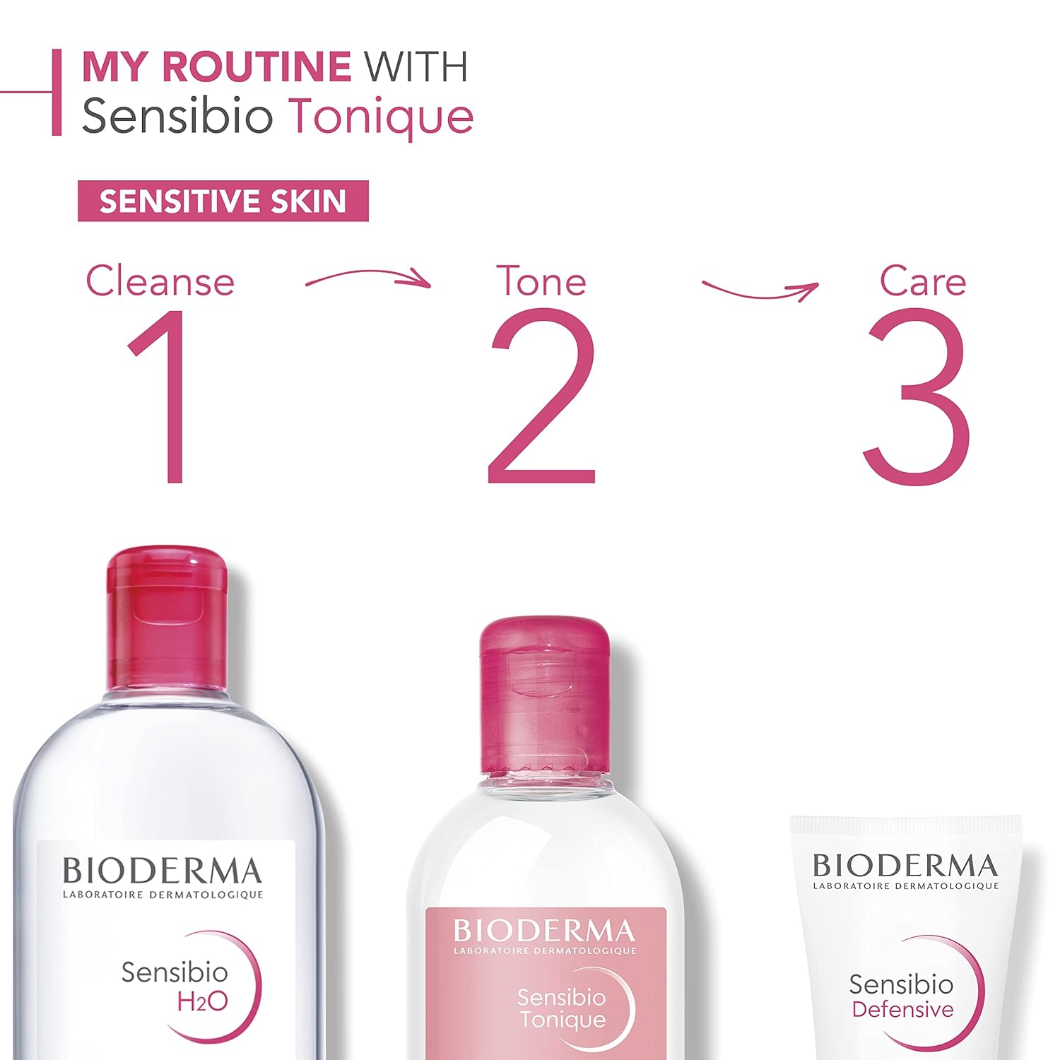 Bioderma - Sensibio - H2O Micellar Water - Makeup Remover Cleanser - Face Cleanser for Sensitive Skin - 24hrsmart