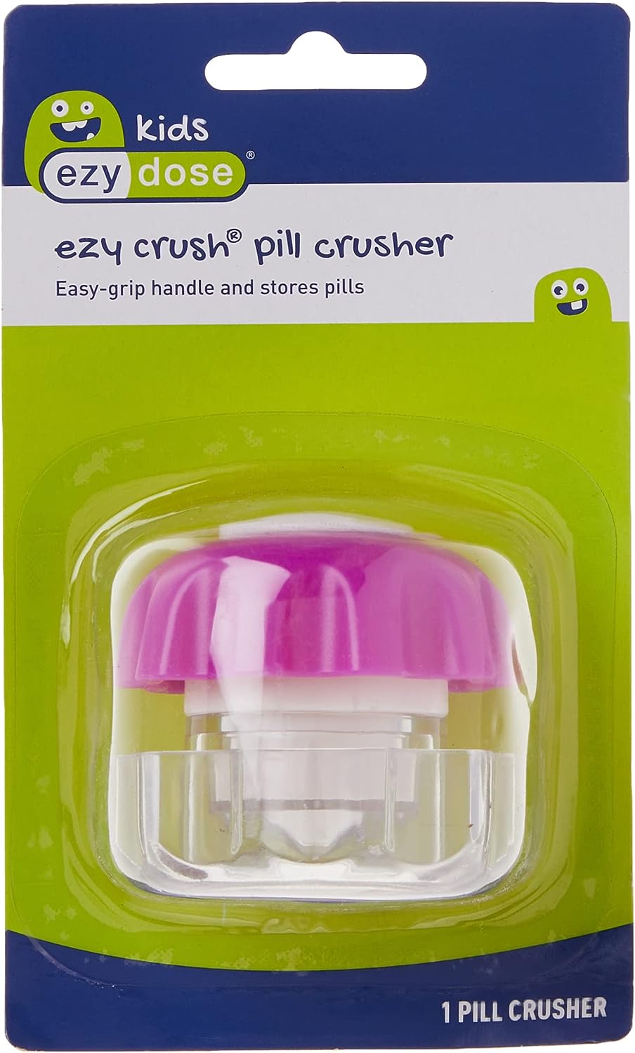 EZY DOSE Crush Pill, Vitamins, Tablets Crusher and Grinder, Storage Compartment, Assorted Colors, Small - 24hrsmart