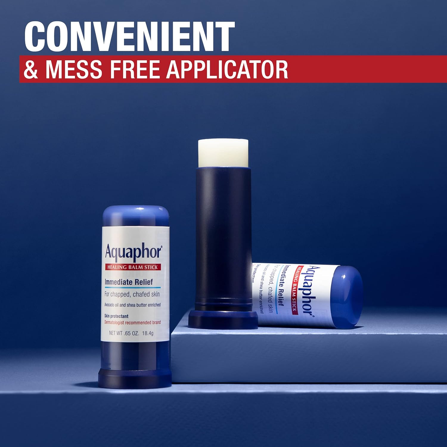 Aquaphor Healing Balm Stick, Skin Protectant with Avocado Oil and Shea Butter, 0.65 Oz Stick - 24hrsmart